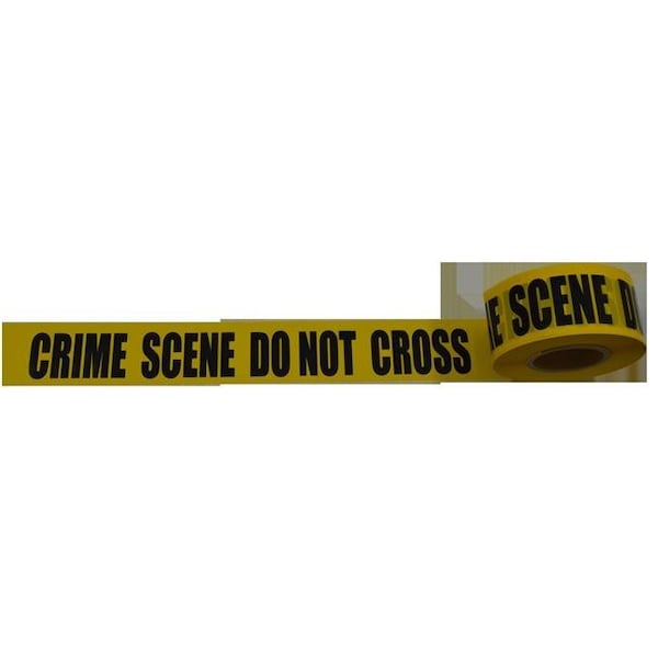 Petra Roc BT-CRIME Barricade Tape 2 Mil Printing Crime Scene Do Not Cross; Yellow & Black - 3 in. x 1000 ft. BT-CRIME - main